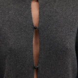 Harris Tapper Violetta Cardigan in Pewter - close up