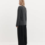Harris Tapper Violetta Cardigan in Pewter - detail view