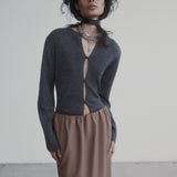 Harris Tapper Violetta Cardigan in Pewter - outfit inspiration