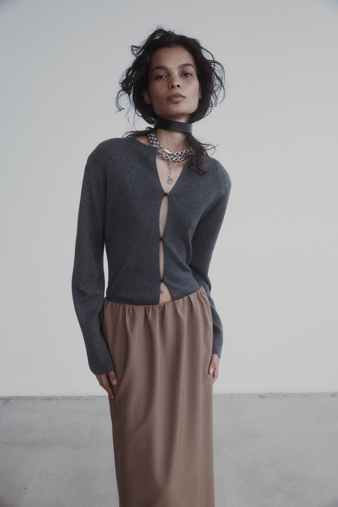 Harris Tapper Violetta Cardigan in Pewter - outfit inspiration