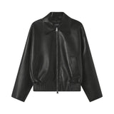A Emery Vroman Leather Jacket in Black