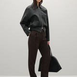 A Emery Vroman Leather Jacket in Black