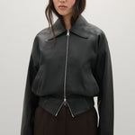 A Emery Vroman Leather Jacket in Black