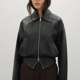 A Emery Vroman Leather Jacket in Black