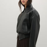 A Emery Vroman Leather Jacket in Black