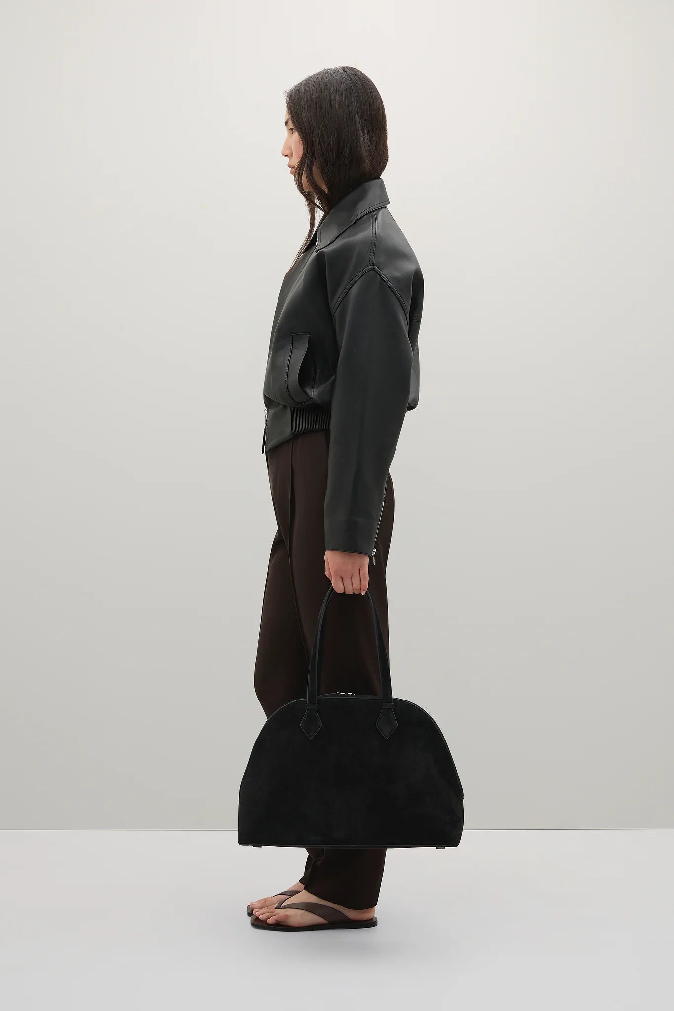 A Emery Vroman Leather Jacket in Black