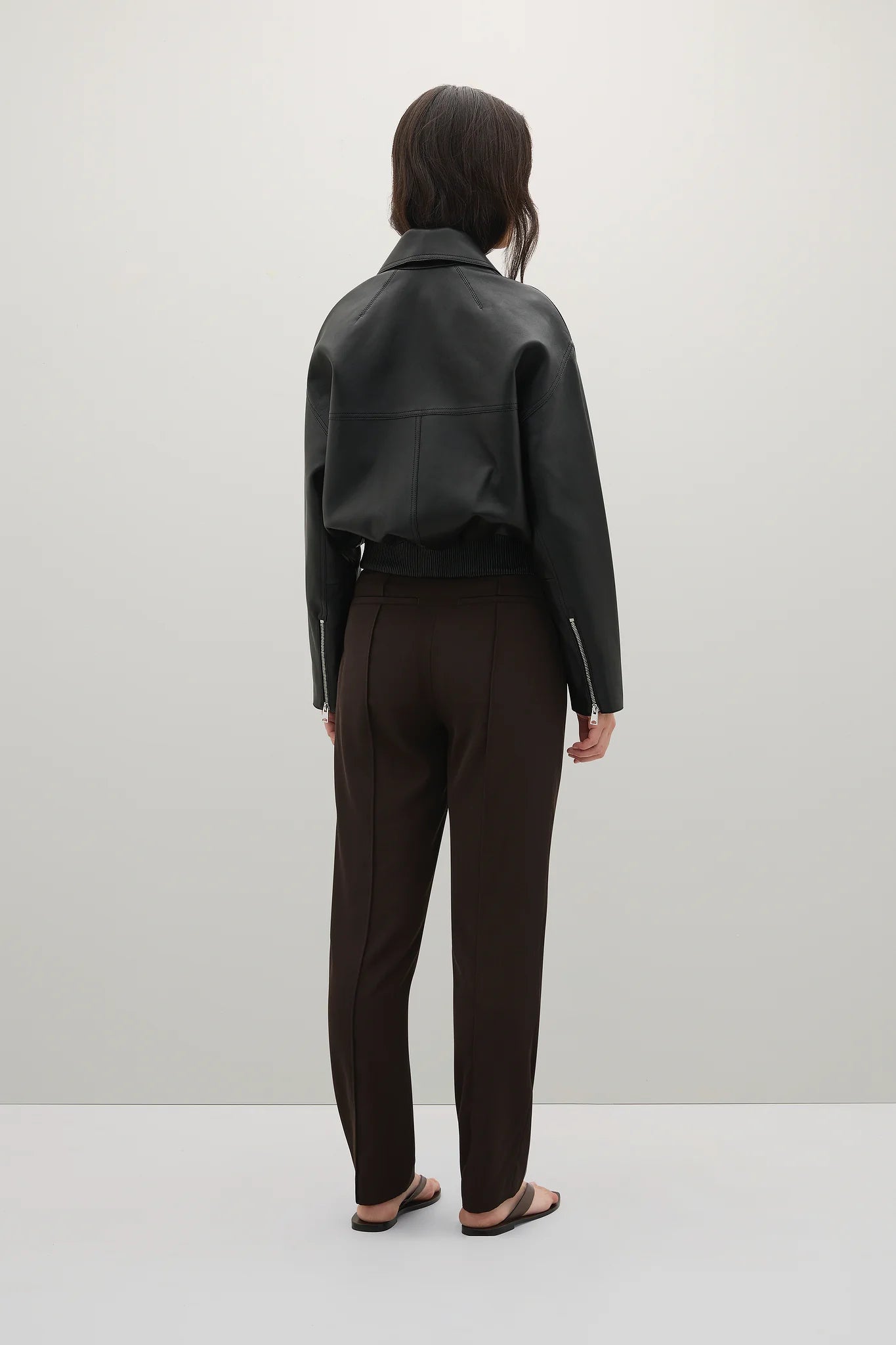 A Emery Vroman Leather Jacket in Black