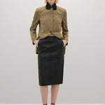 A Emery Wright Leather Skirt in Black