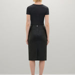 A Emery Wright Leather Skirt in Black
