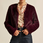 Zoe Kratzmann Dune Jacket in Berry - detail view