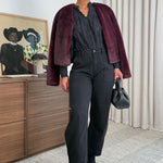Zoe Kratzmann Dune Jacket in Berry - styled look