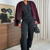 Zoe Kratzmann Dune Jacket in Berry - styled look