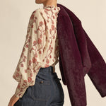 Zoe Kratzmann Dune Jacket in Berry - close up