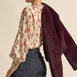 Zoe Kratzmann Dune Jacket in Berry - close up