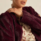 Zoe Kratzmann Dune Jacket in Berry - close up