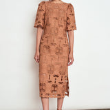 Zoe Kratzmann Guide Dress in Truffle - close up