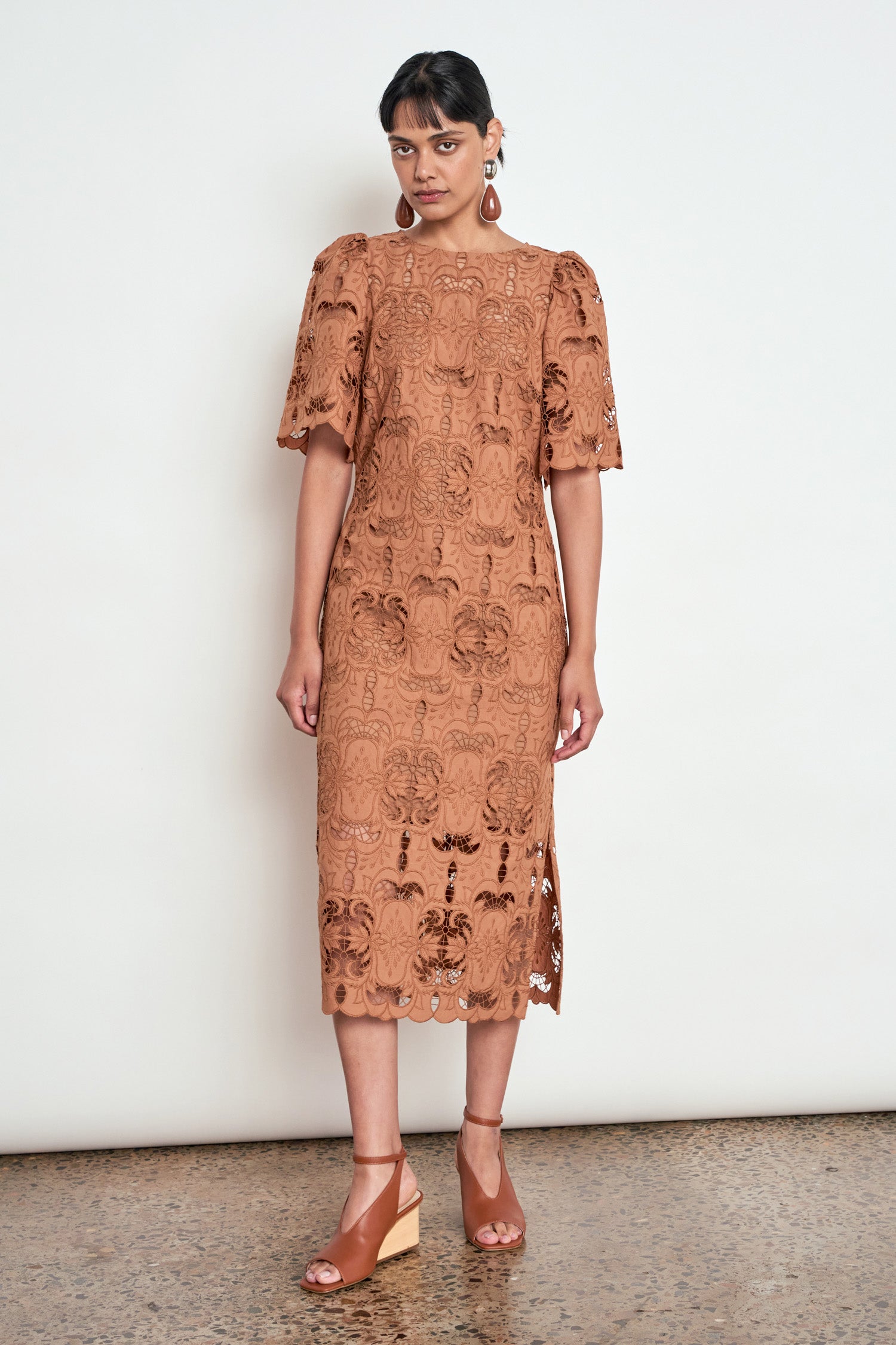 Zoe Kratzmann Guide Dress in Truffle - close up