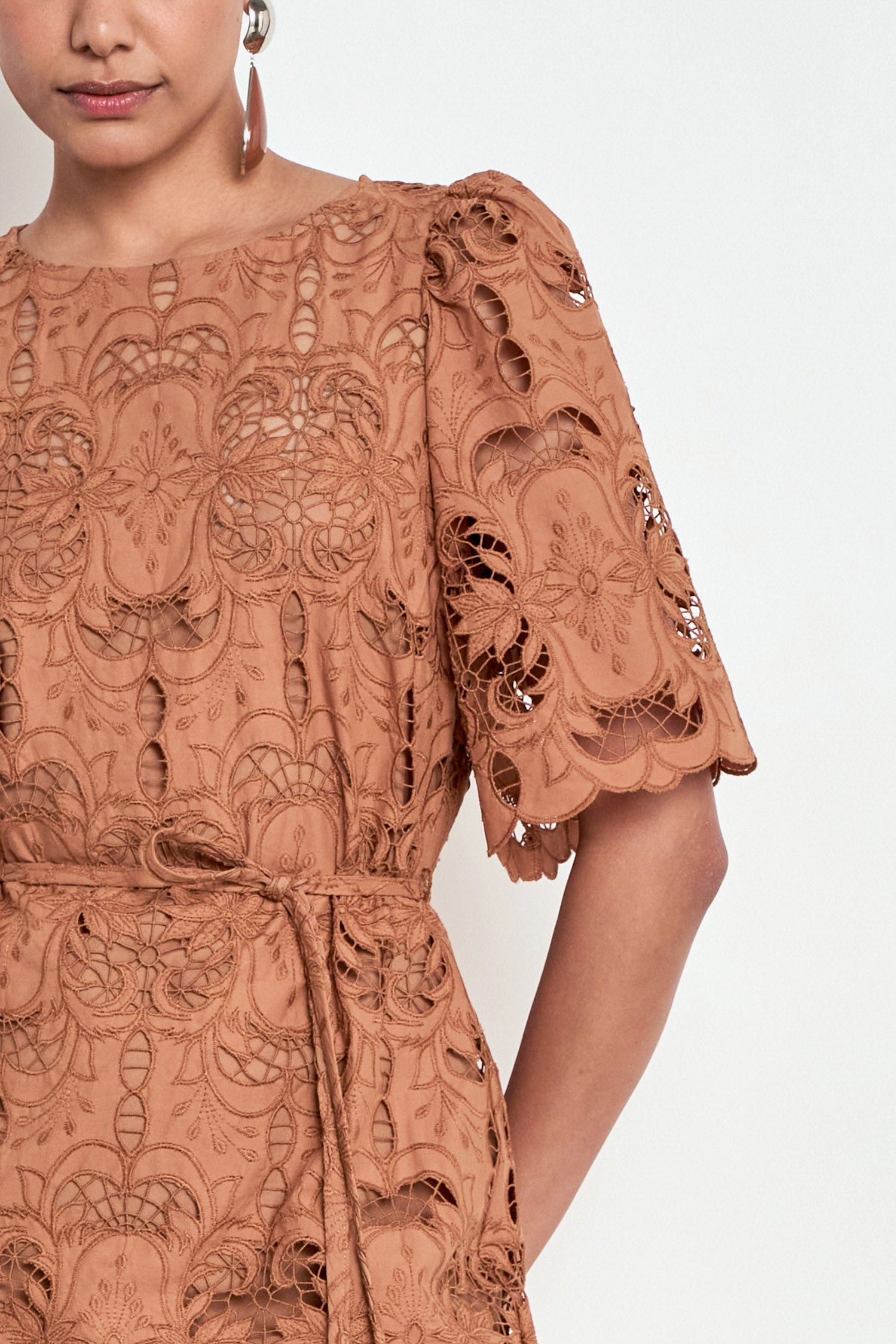 Zoe Kratzmann Guide Dress in Truffle - close up