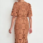 Zoe Kratzmann Guide Dress in Truffle - close up