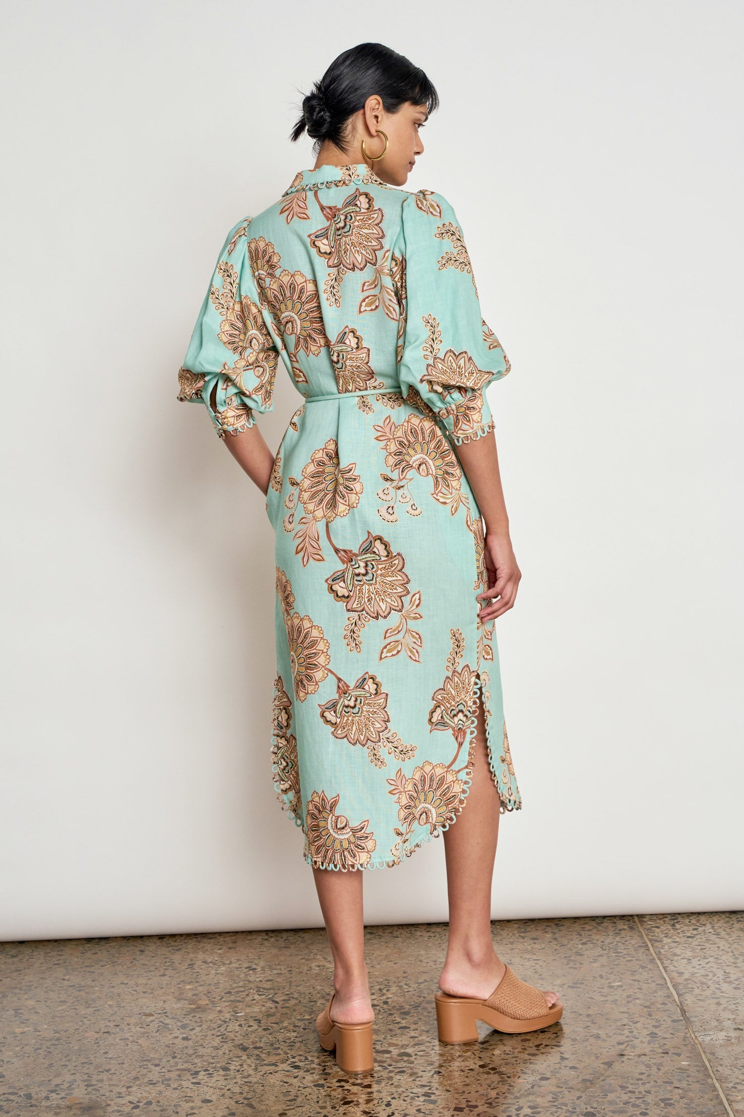 Zoe Kratzmann Heir Dress in Mint Kgari - close up