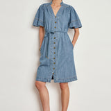 Zoe Kratzmann Honor Dress in Mid Wash Denim - side view