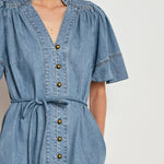 Zoe Kratzmann Honor Dress in Mid Wash Denim - styled look