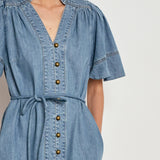 Zoe Kratzmann Honor Dress in Mid Wash Denim - styled look