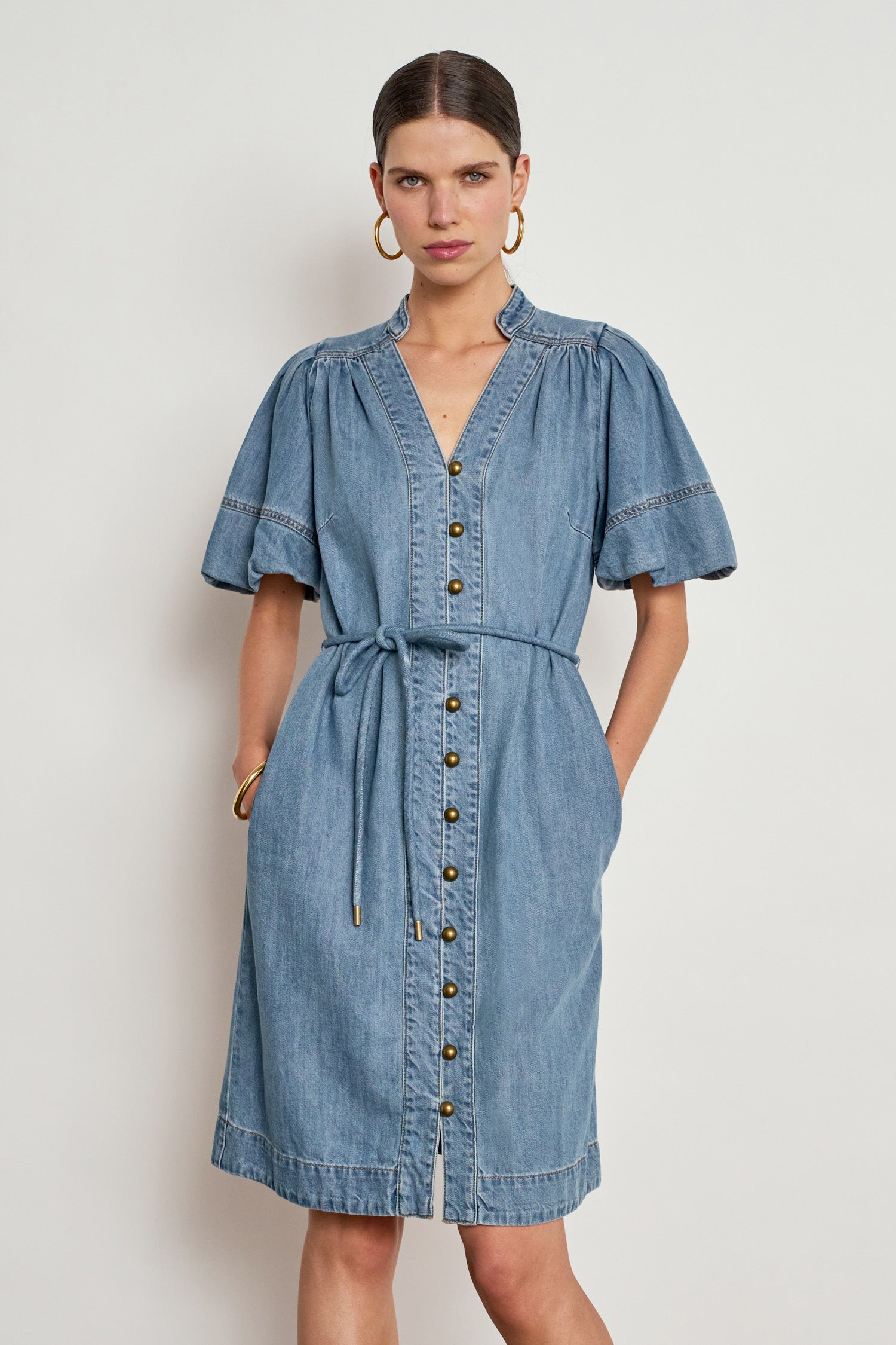 Zoe Kratzmann Honor Dress in Mid Wash Denim - outfit inspiration