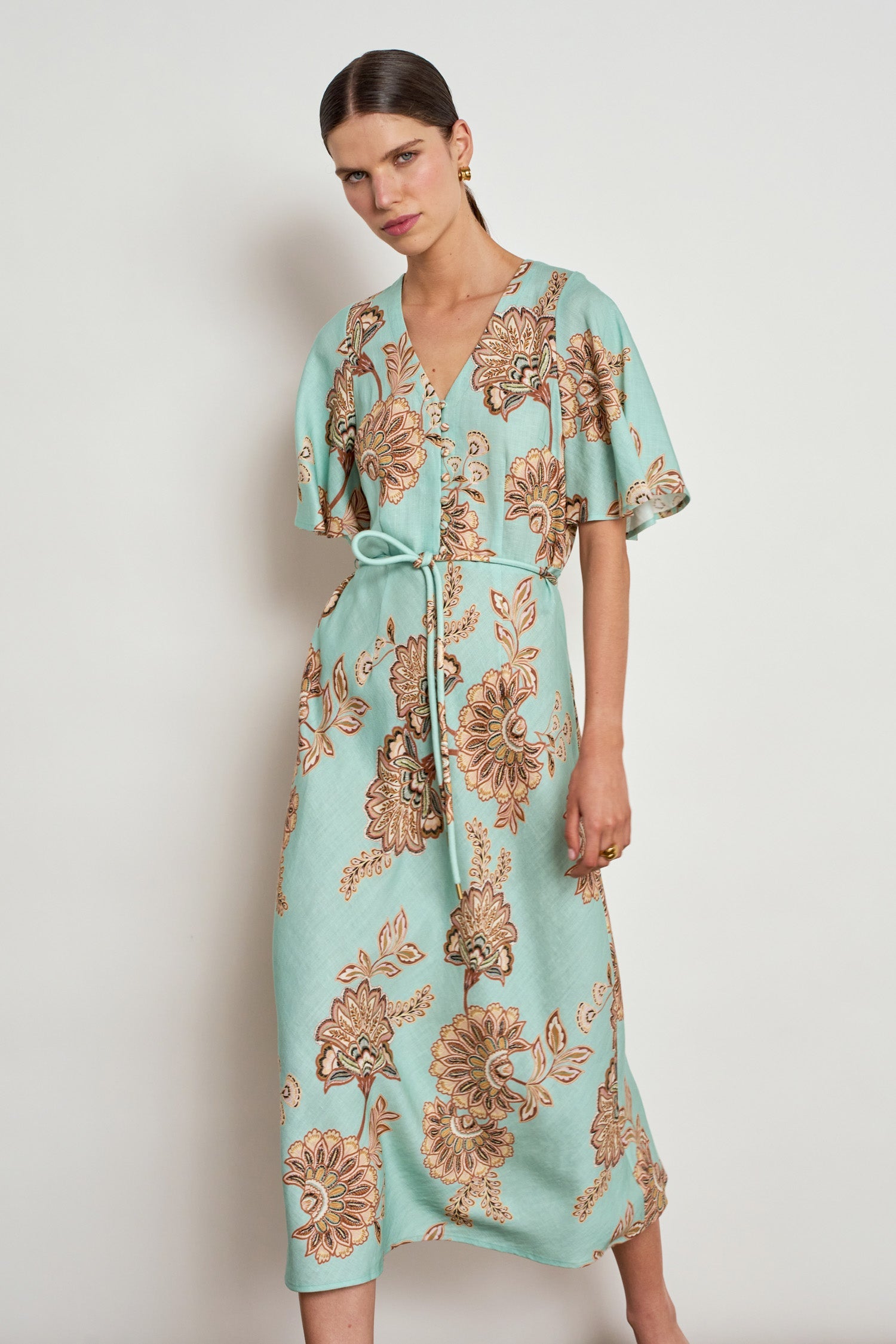 Zoe Kratzmann Premier Dress in Mint Kgari - side view
