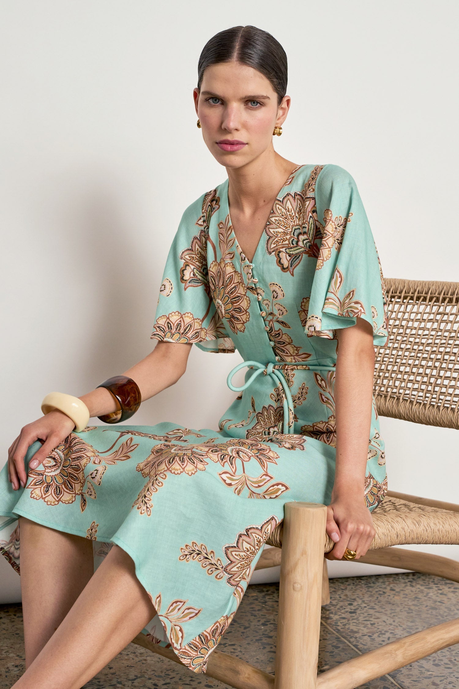 Zoe Kratzmann Premier Dress in Mint Kgari - detail view