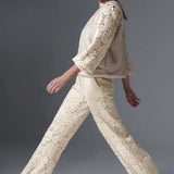 Zoe Kratzmann Kindred Pant in Ecru - close up