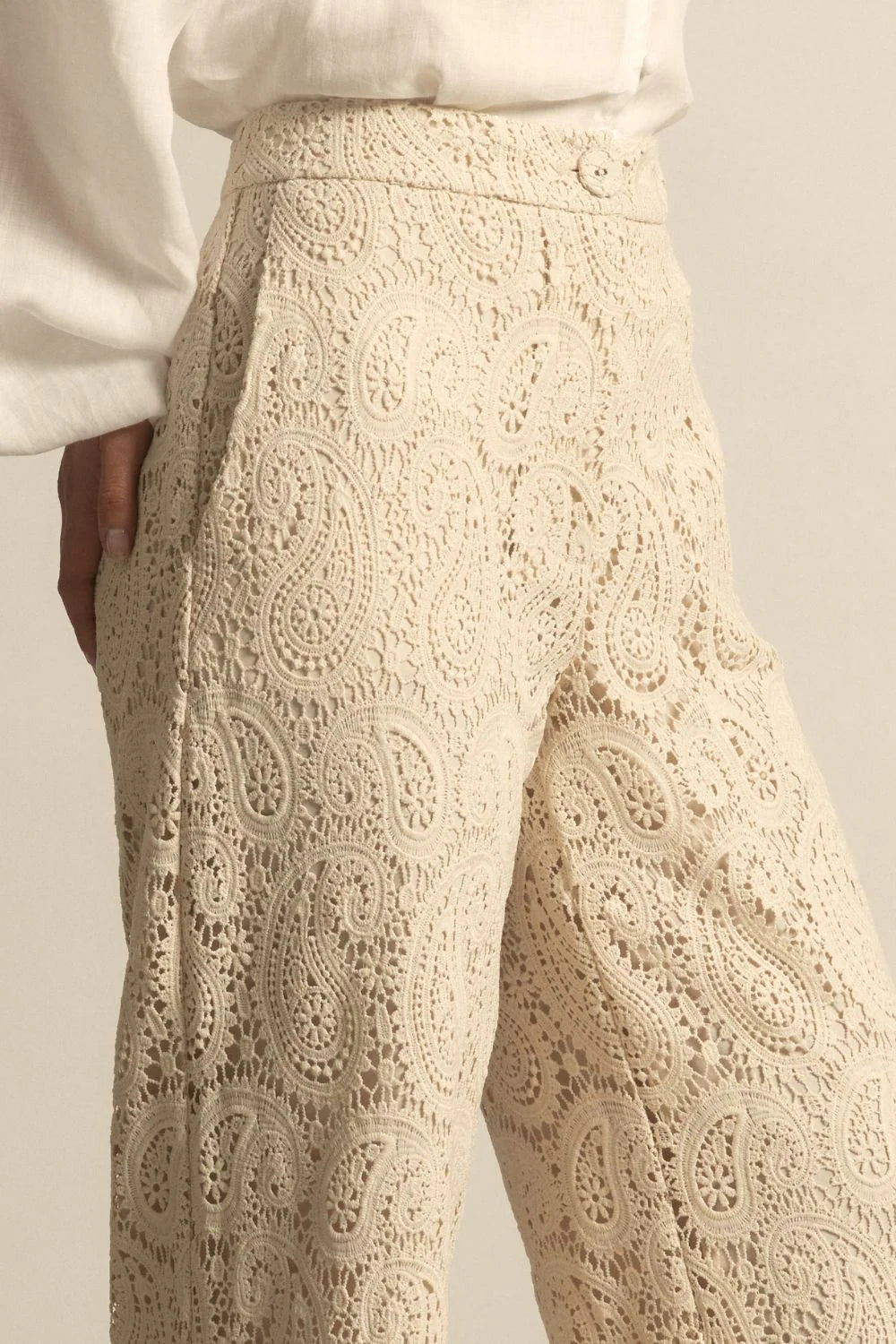 Zoe Kratzmann Kindred Pant in Ecru - close up