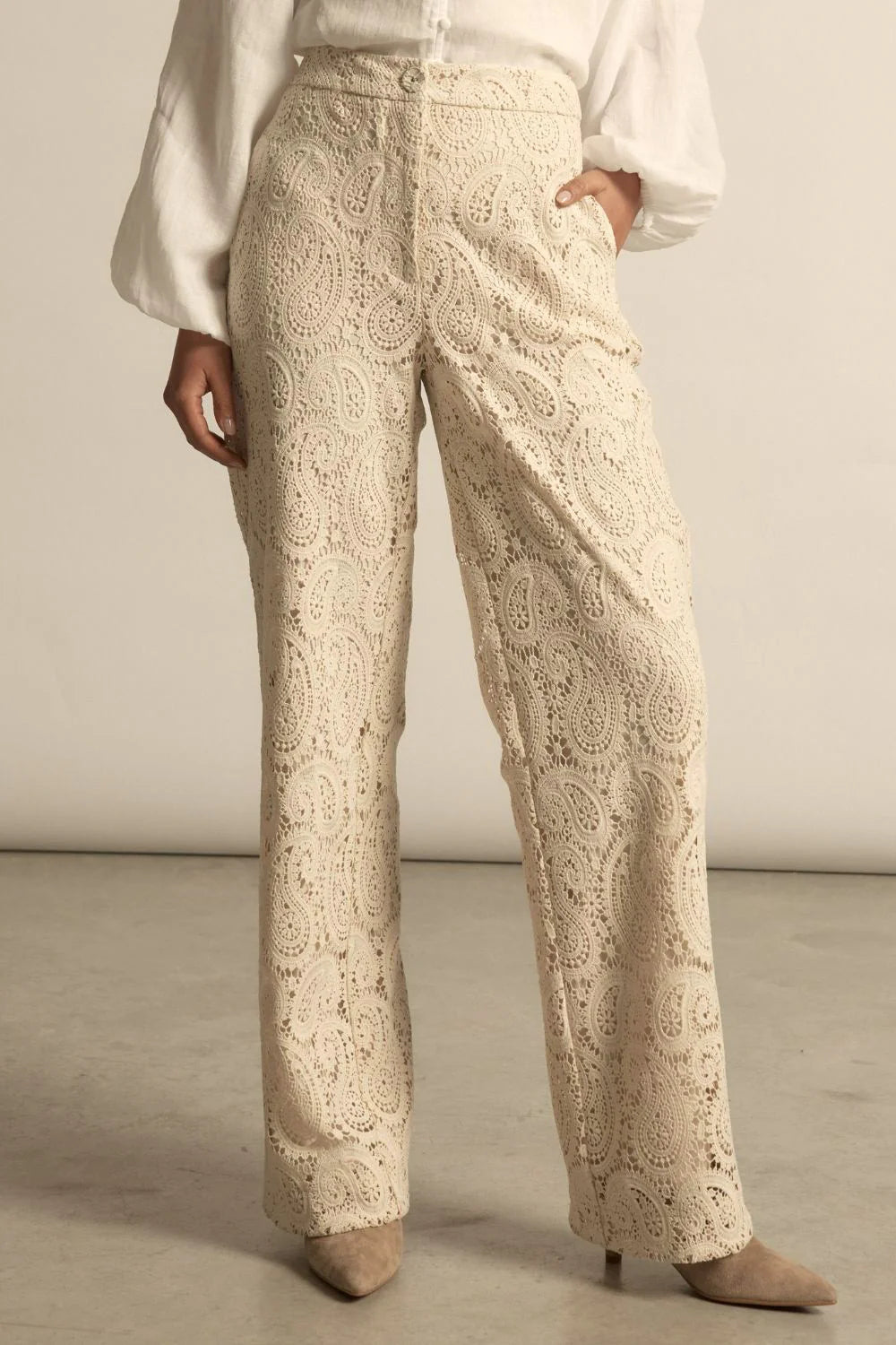 Zoe Kratzmann Kindred Pant in Ecru - detail view