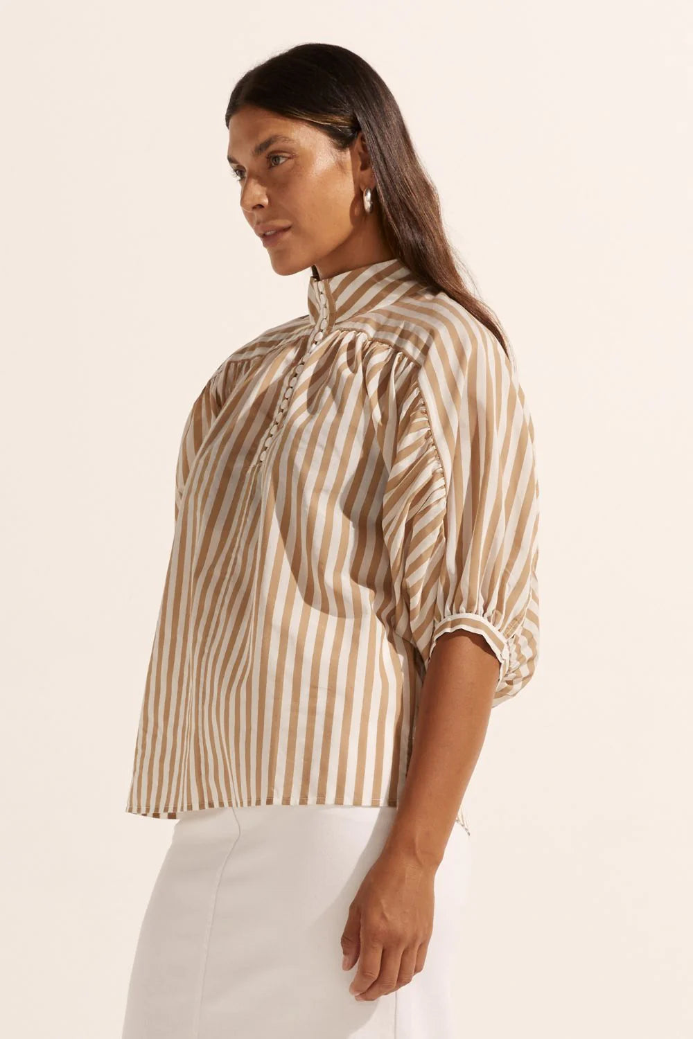 Zoe Kratzmann Adage Top in Flax Stripe