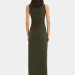Sir Sorel Maxi Dress in Dark Olive - styled look