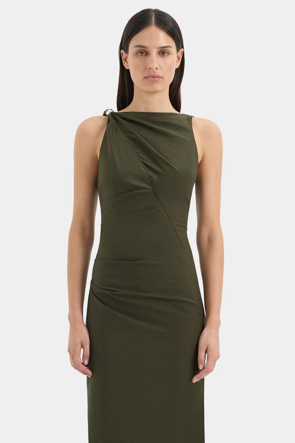 Sir Sorel Maxi Dress in Dark Olive - outfit inspiration