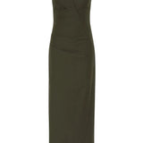 Sir Sorel Maxi Dress in Dark Olive