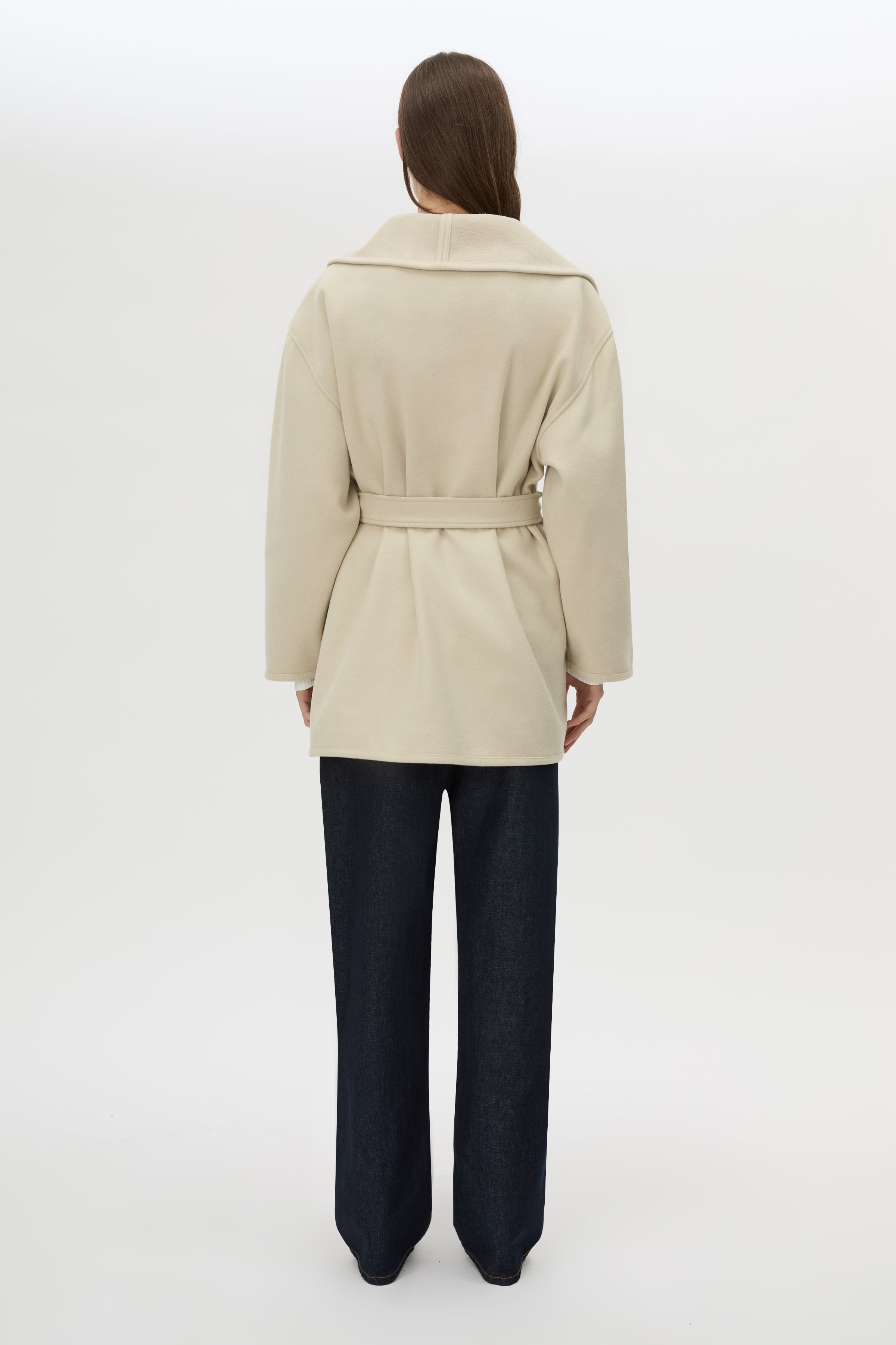 Camilla and Marc Audrey Wrap Jacket in Oat - styled look