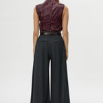 Camilla and Marc Sana Drape Tailored Top in Burgundy - styled look