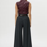 Camilla and Marc Sana Drape Tailored Top in Burgundy - styled look