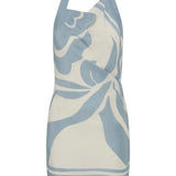 Sir Lilou Halter Mini Dress in Liora Blue