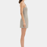 Sir Solene Halter Mini Dress in Grey Marle