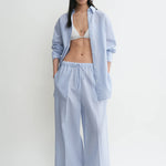 Toteme Wide Summer Trouser in Sky Blue