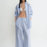 Toteme Wide Summer Trouser in Sky Blue