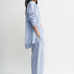 Toteme Wide Summer Trouser in Sky Blue