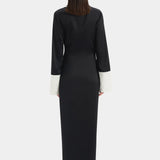 Sir Yasmine Wrap Shirt Dress in Black