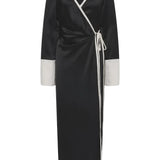 Sir Yasmine Wrap Shirt Dress in Black
