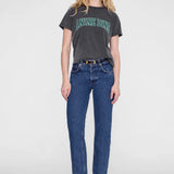 Anine Bing Shelley Tee in Washed Black