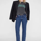 Anine Bing Shelley Tee in Washed Black