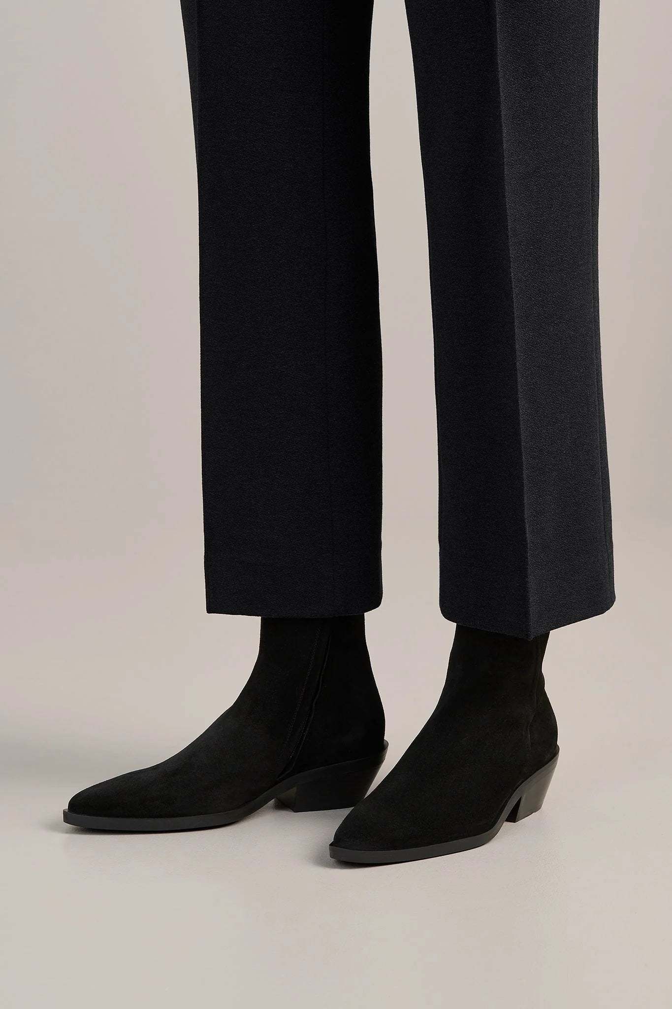 A Emery Hudson Boot in Black Suede